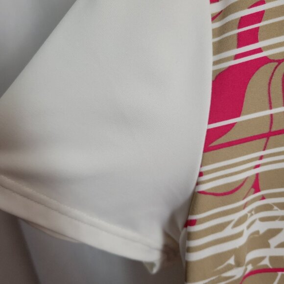 Tehama Hang 'em Dry Tennis Golf Polo Fun Printed Floral XL activewear women's - Picture 5 of 9